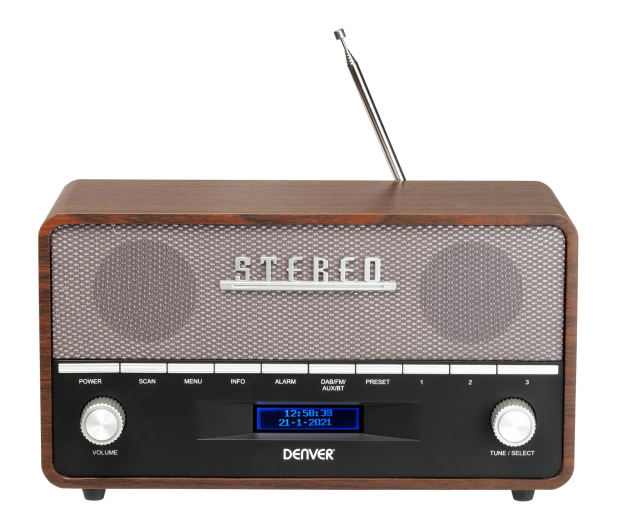 Denver Radio DAB+/FM Denver DAB-36 z drewnianą obudową brązowe - 1535066 - zdjęcie 6